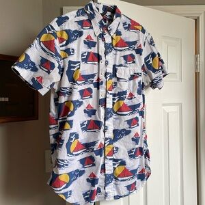 J Crew men’s short sleeve shirt - sail pattern